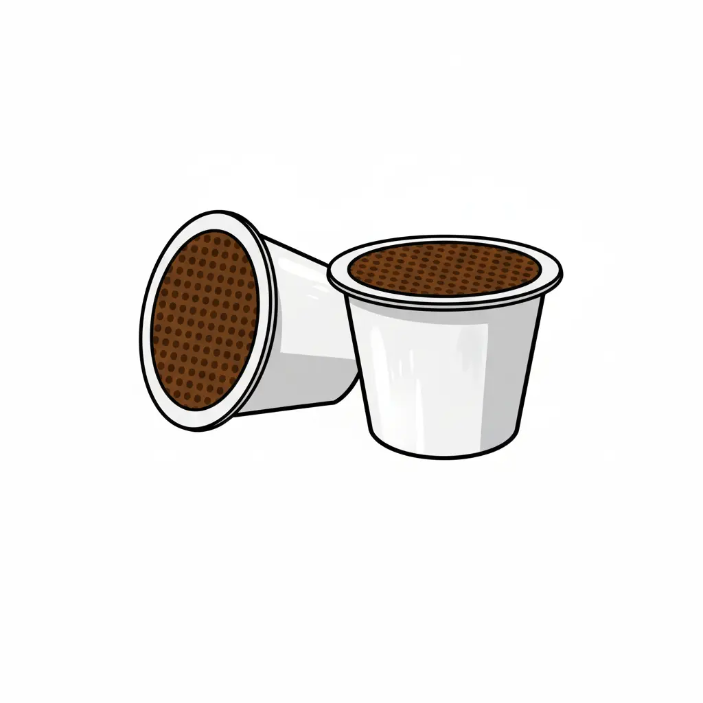 Logo capsule di caffè stilizzate